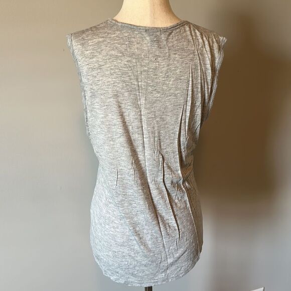 J Crew sz S sleeveless casual grey heathered top tank - Picture 4 of 6